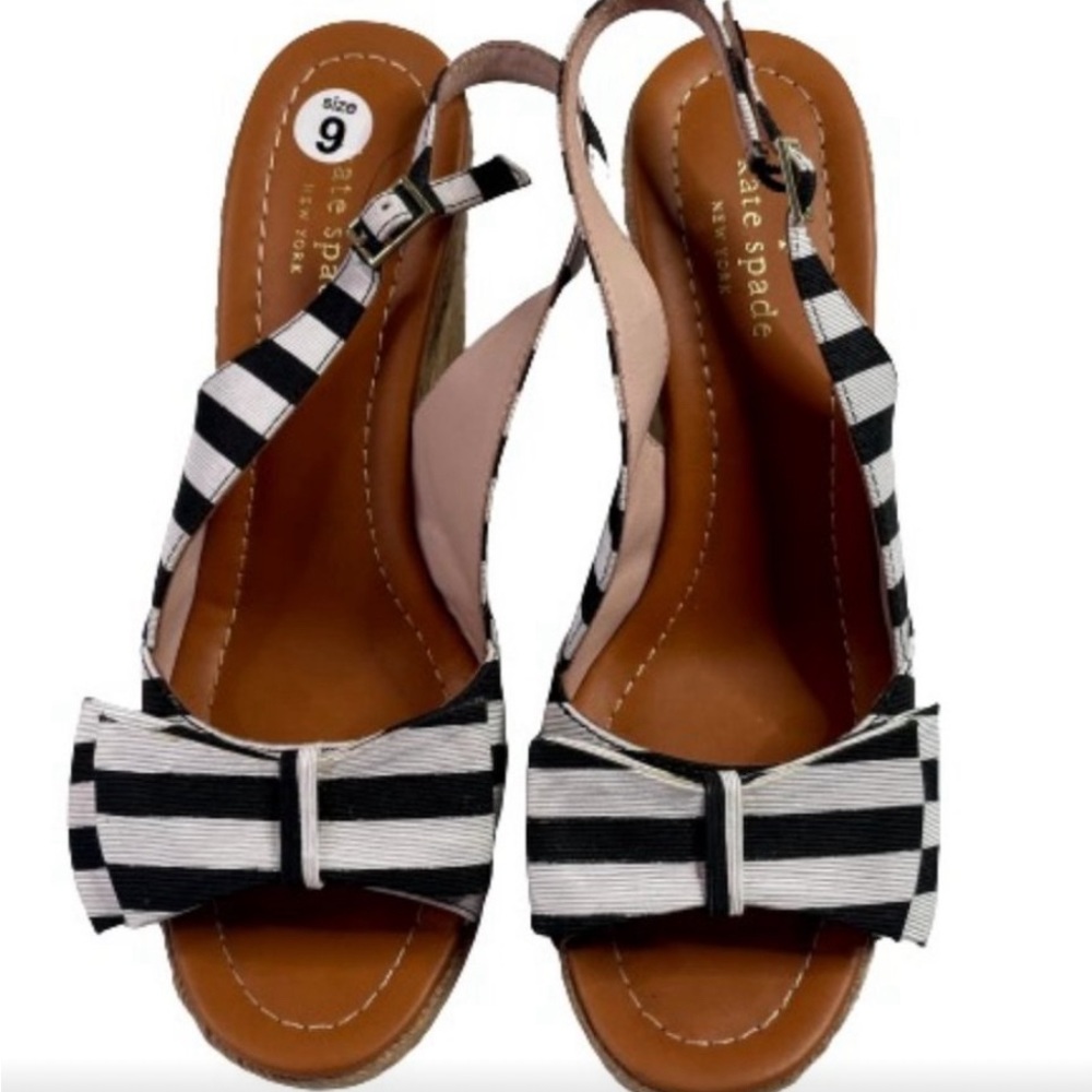 Kate Spade Boardwalk Wedge Slingback Sandal sz 9